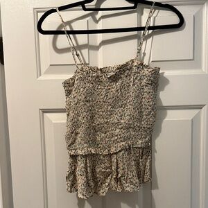 Paper Crane Multicolor Smocked Camisole